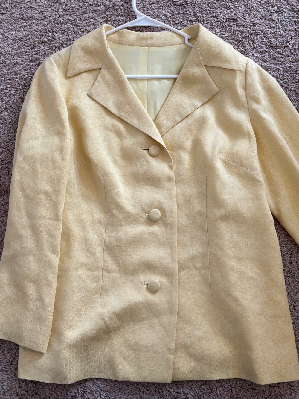 Women's Light Yellow Button-Front Jacket